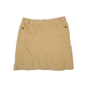 Tehama Nancy Haley Women's Size 10‎ Yellow Lined Skirt Back Zip